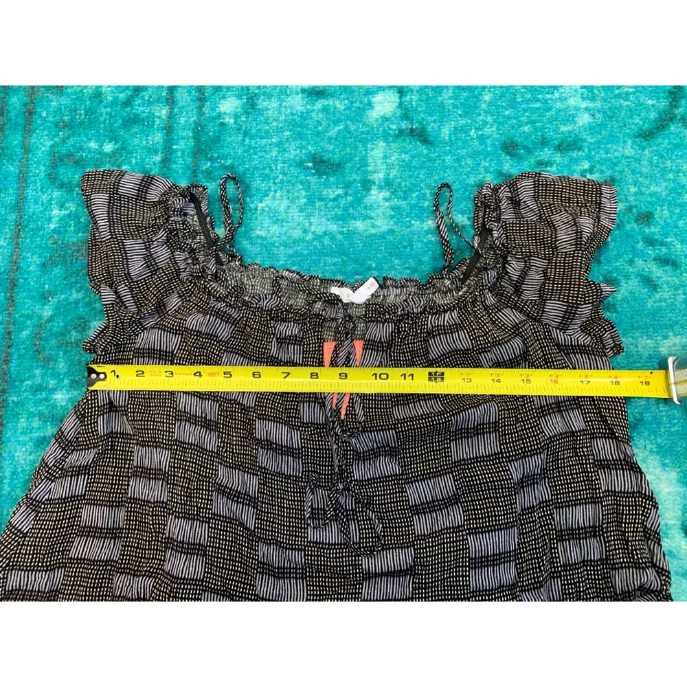Lush Off The Shoulder Tie Front Romper Medium - Picture 12 of 13